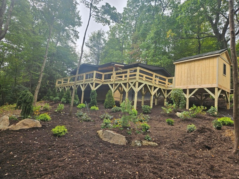 Deck installed by Mountain Fence & Deck in the High Country, NC