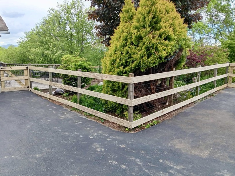 Deck Board Fence installed by Mountain Fence & Deck in the High Country, NC