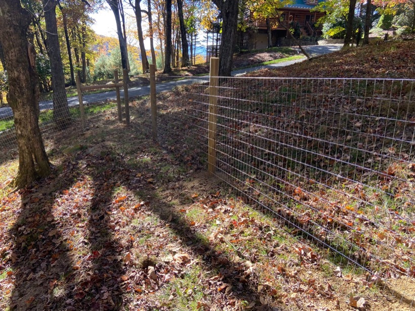 Deer Fence installed by Mountain Fence & Deck in the High Country, NC