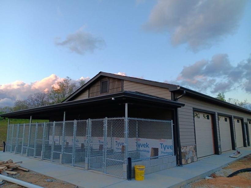 Dog Fence / Kennel installed by Mountain Fence & Deck in the High Country, NC