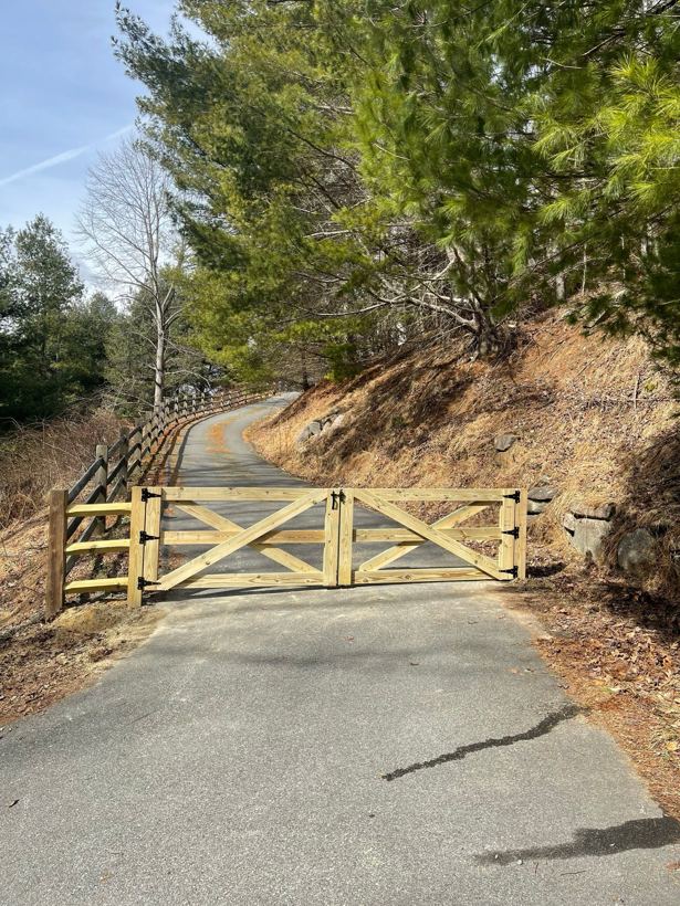 Custom Gate by Mountain Fence and Deck