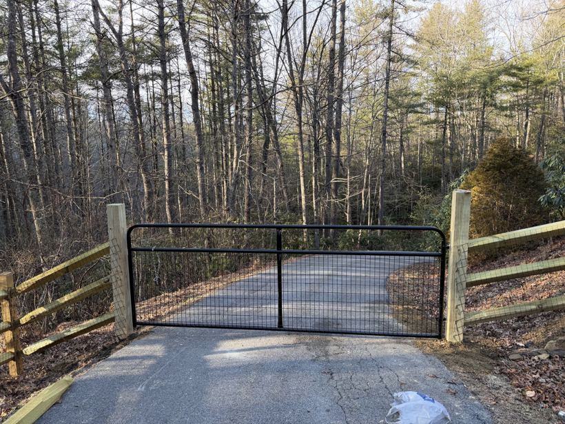 Custom Gate by Mountain Fence and Deck