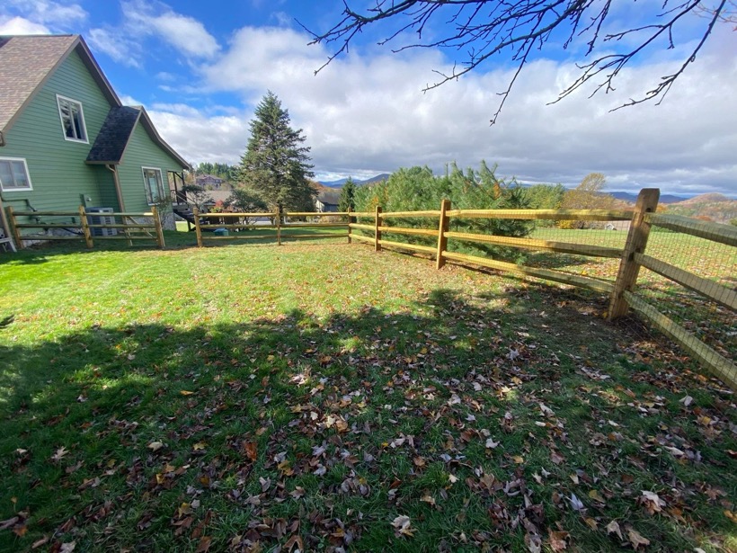 Split Rail Fence installed by Mountain Fence & Deck in the High Country, NC